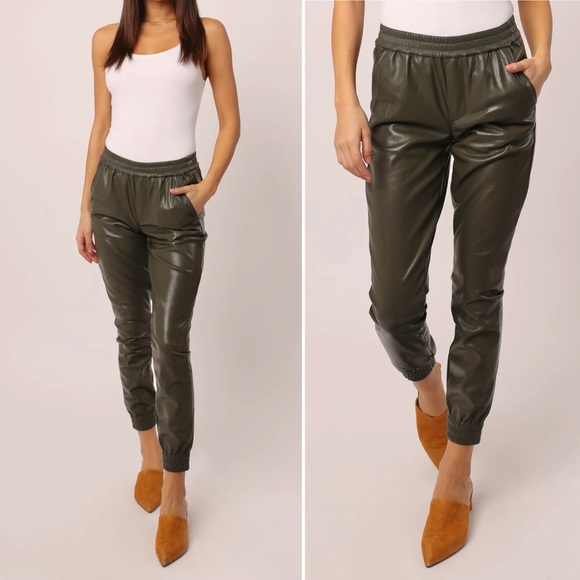 DEAR JOHN Jacey Super High Rise Cropped Jogger Pants - Picture 1 of 10